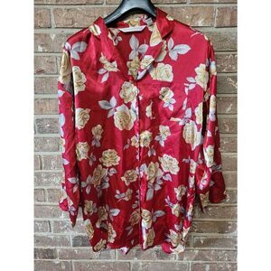 Vintage 90's Victoria's Secret Satin Rose Gown, Women's Medium